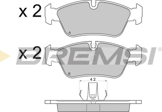 Bremsi BP2745 - Тормозные колодки, дисковые, комплект autospares.lv