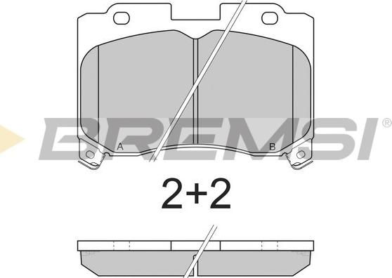 Bremsi BP2740 - Тормозные колодки, дисковые, комплект autospares.lv