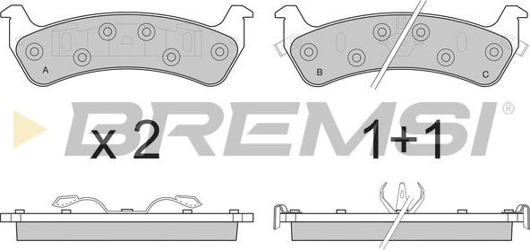 Bremsi BP2747 - Тормозные колодки, дисковые, комплект autospares.lv