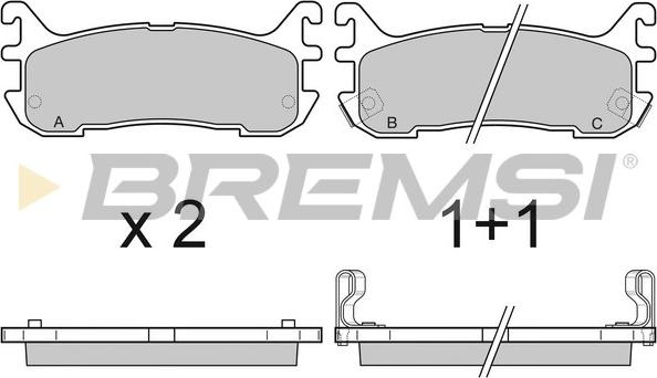 Bremsi BP2759 - Тормозные колодки, дисковые, комплект autospares.lv