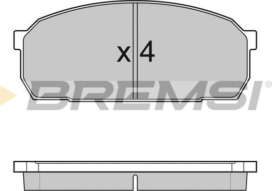 Bremsi BP2756 - Тормозные колодки, дисковые, комплект autospares.lv