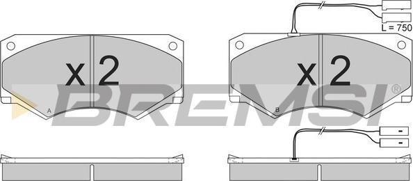 Bremsi BP2769 - Тормозные колодки, дисковые, комплект autospares.lv