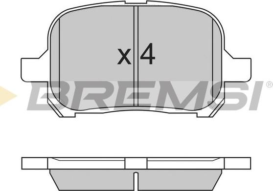 Bremsi BP2761 - Тормозные колодки, дисковые, комплект autospares.lv