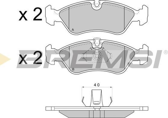 Bremsi BP2704 - Тормозные колодки, дисковые, комплект autospares.lv