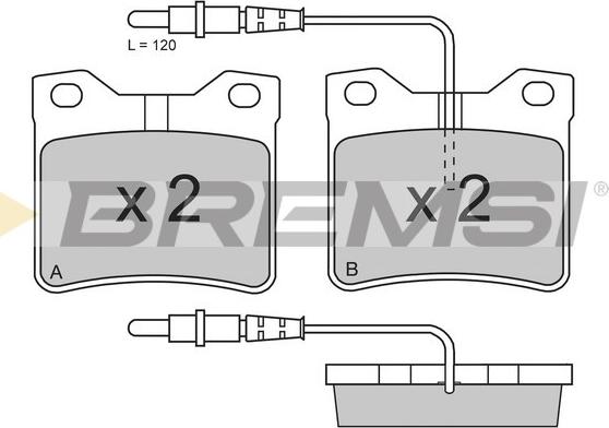 Bremsi BP2705 - Тормозные колодки, дисковые, комплект autospares.lv