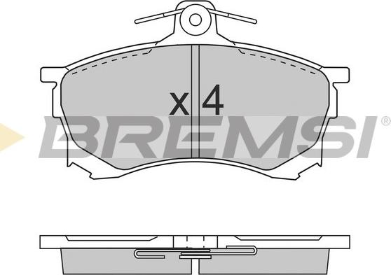 Bremsi BP2700 - Тормозные колодки, дисковые, комплект autospares.lv