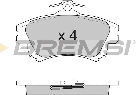 Bremsi BP2703 - Тормозные колодки, дисковые, комплект autospares.lv