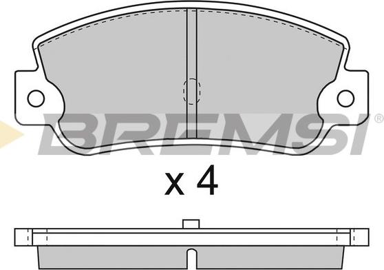 Bremsi BP2714 - Тормозные колодки, дисковые, комплект autospares.lv