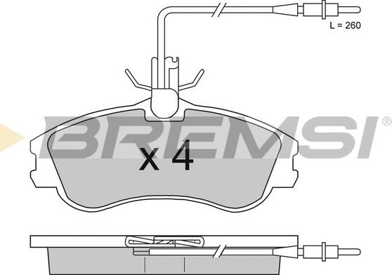 Bremsi BP2711 - Тормозные колодки, дисковые, комплект autospares.lv