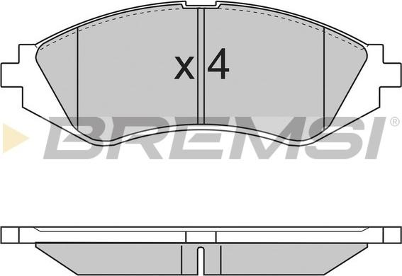 Bremsi BP2718 - Тормозные колодки, дисковые, комплект autospares.lv