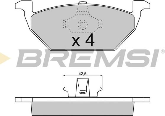 Bremsi BP2712 - Тормозные колодки, дисковые, комплект autospares.lv