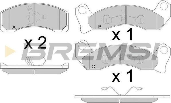 Bremsi BP2780 - Тормозные колодки, дисковые, комплект autospares.lv