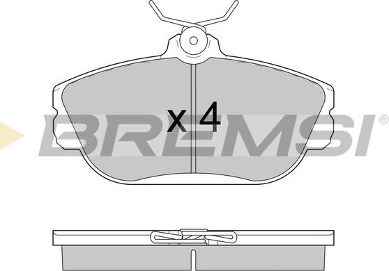 Bremsi BP2783 - Тормозные колодки, дисковые, комплект autospares.lv