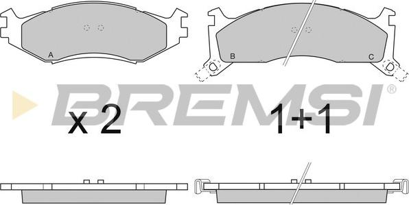 Bremsi BP2739 - Тормозные колодки, дисковые, комплект autospares.lv