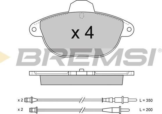 Bremsi BP2737 - Тормозные колодки, дисковые, комплект autospares.lv