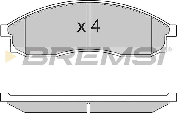 Bremsi BP2726 - Тормозные колодки, дисковые, комплект autospares.lv