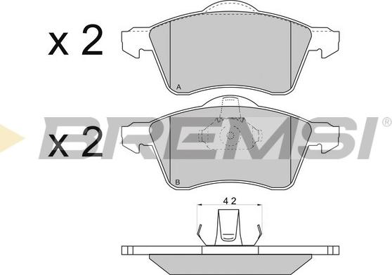 Bremsi BP2723 - Тормозные колодки, дисковые, комплект autospares.lv