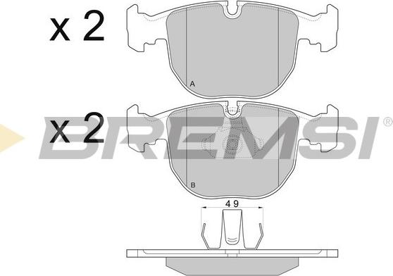 Bremsi BP2774 - Тормозные колодки, дисковые, комплект autospares.lv