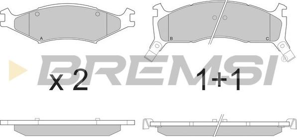 Bremsi BP2772 - Тормозные колодки, дисковые, комплект autospares.lv