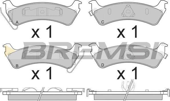 Bremsi BP2777 - Тормозные колодки, дисковые, комплект autospares.lv