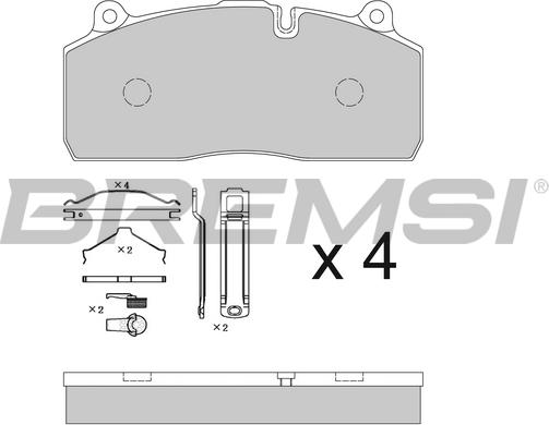 Bremsi BP7342 - Тормозные колодки, дисковые, комплект autospares.lv
