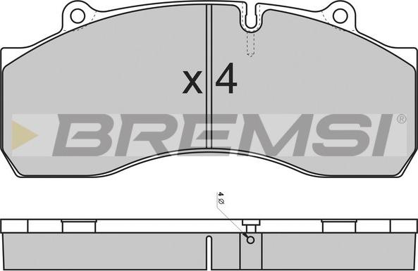 Bremsi BP7308 - Тормозные колодки, дисковые, комплект autospares.lv