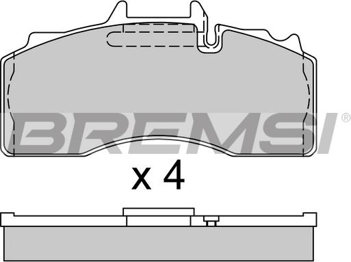 Bremsi BP7334 - Тормозные колодки, дисковые, комплект autospares.lv