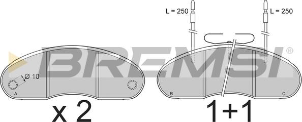 Bremsi BP7243 - Тормозные колодки, дисковые, комплект autospares.lv