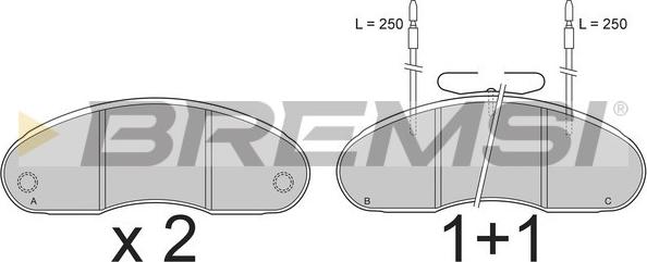 Bremsi BP7242 - Тормозные колодки, дисковые, комплект autospares.lv