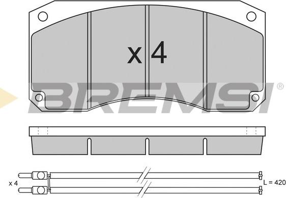 Bremsi BP7256 - Тормозные колодки, дисковые, комплект autospares.lv