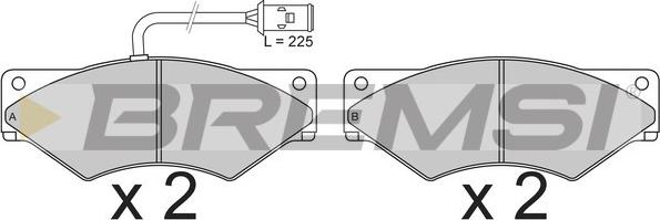 Bremsi BP7253 - Тормозные колодки, дисковые, комплект autospares.lv