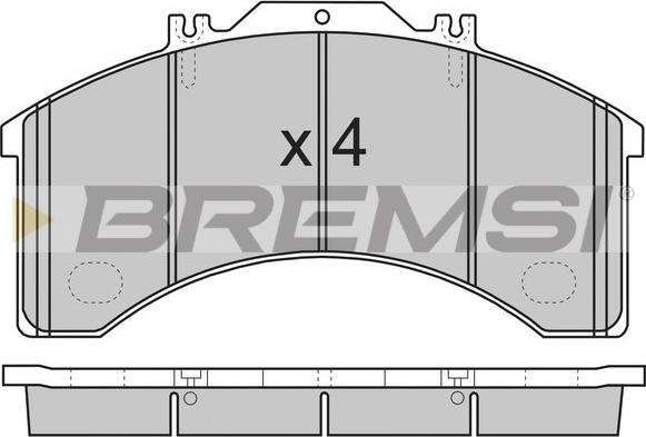 Bremsi BP7252 - Тормозные колодки, дисковые, комплект autospares.lv