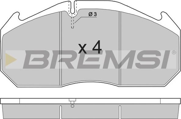Bremsi BP7264 - Тормозные колодки, дисковые, комплект autospares.lv