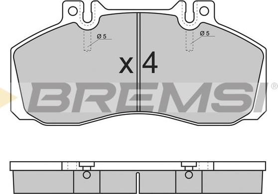 Bremsi BP7289 - Тормозные колодки, дисковые, комплект autospares.lv