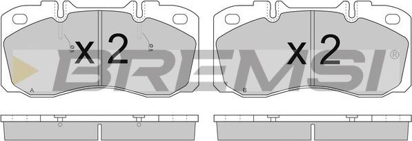 Bremsi BP7272 - Тормозные колодки, дисковые, комплект autospares.lv