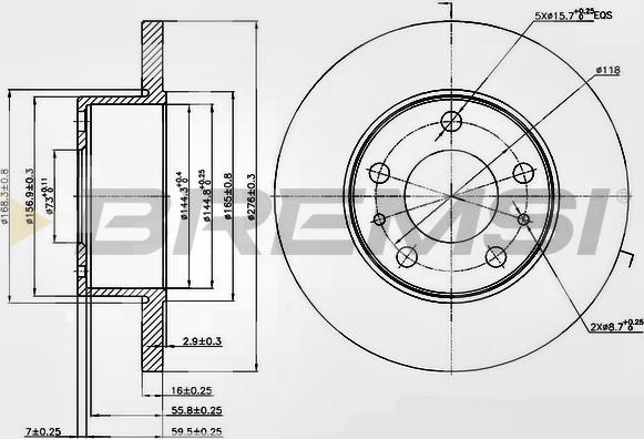 Bremsi CD5195S - Тормозной диск autospares.lv