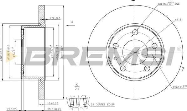 Bremsi CD5196S - Тормозной диск autospares.lv