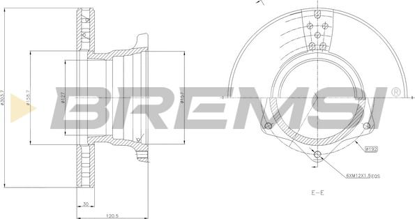 Bremsi CD5164V - Тормозной диск autospares.lv