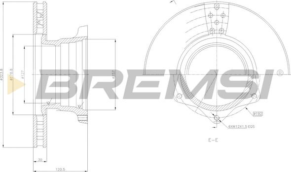 Bremsi CD5165V - Тормозной диск autospares.lv