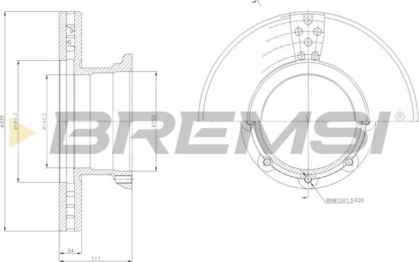 Bremsi CD5188V - Тормозной диск autospares.lv