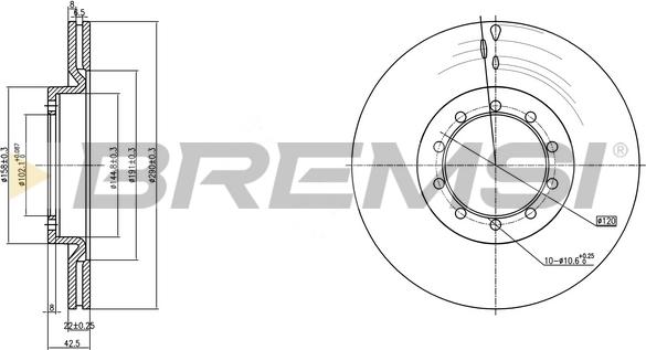 Bremsi CD5183V - Тормозной диск autospares.lv