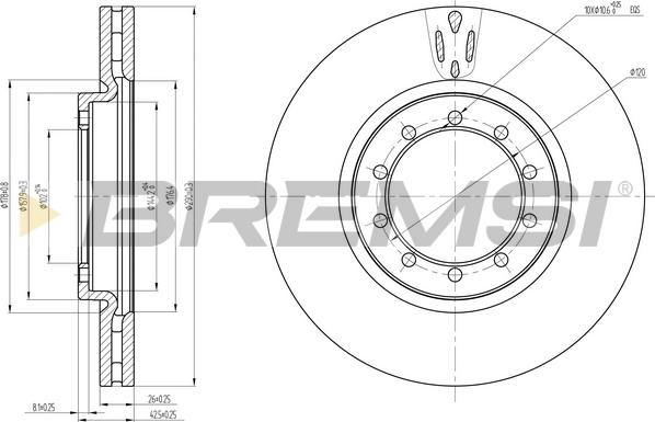 Bremsi CD5182V - Тормозной диск autospares.lv