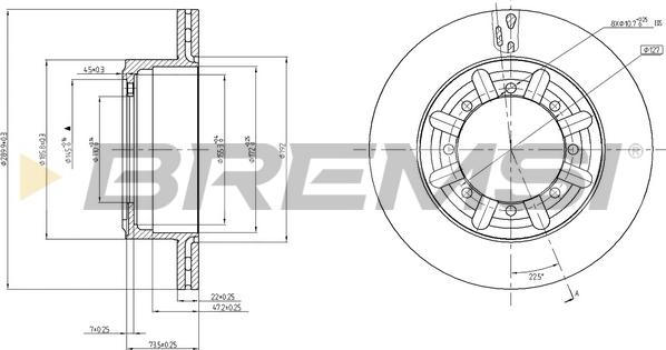 Bremsi CD5340V - Тормозной диск autospares.lv