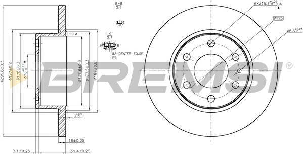 Bremsi CD5316S - Тормозной диск autospares.lv