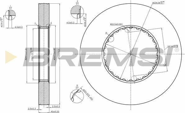 Bremsi CD5249S - Тормозной диск autospares.lv