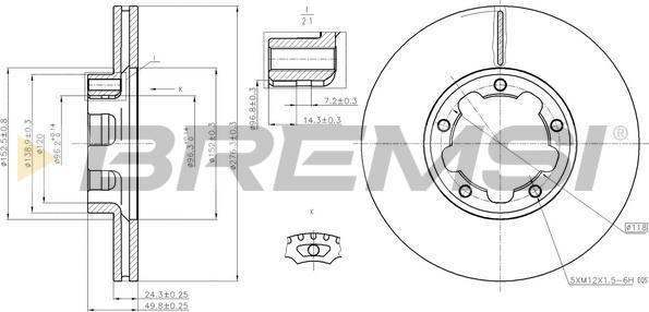 Bremsi CD5261V - Тормозной диск autospares.lv