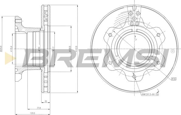 Bremsi CD5208V - Тормозной диск autospares.lv