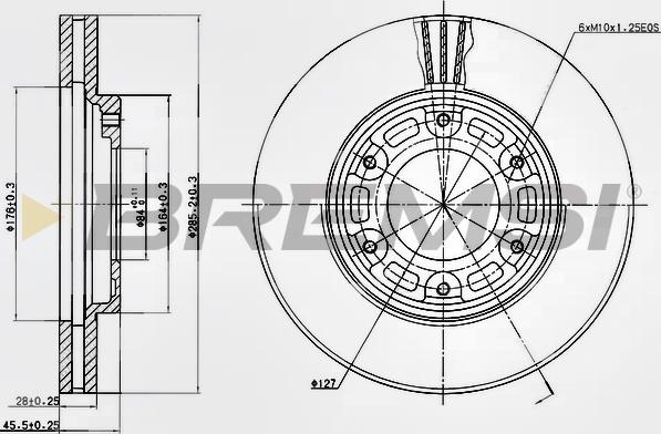 Bremsi CD6991V - Тормозной диск autospares.lv