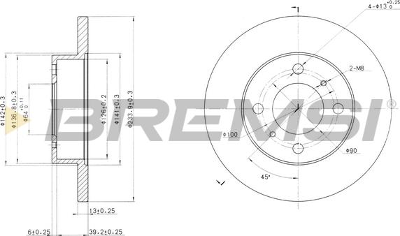 Bremsi CD6998S - Тормозной диск autospares.lv