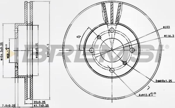 Bremsi CD6959V - Тормозной диск autospares.lv